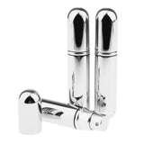 Maxbell Maxbell 3x 5ml Empty Glass Spray Bottle Pump Fine Mist Perfume Atomizer shiny silver