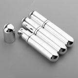 Maxbell Maxbell 3x 5ml Empty Glass Spray Bottle Pump Fine Mist Perfume Atomizer shiny silver