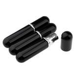 Maxbell Maxbell 3x 5ml Empty Glass Spray Bottle Pump Fine Mist Perfume Atomizer gloss black
