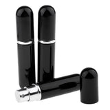 Maxbell Maxbell 3x 5ml Empty Glass Spray Bottle Pump Fine Mist Perfume Atomizer gloss black