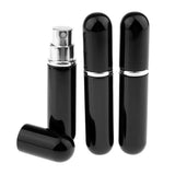 Maxbell Maxbell 3x 5ml Empty Glass Spray Bottle Pump Fine Mist Perfume Atomizer gloss black