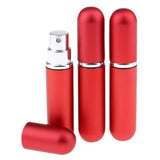 Maxbell Maxbell 3x 5ml Empty Glass Spray Bottle Pump Fine Mist Perfume Atomizer matte red