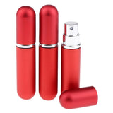 Maxbell Maxbell 3x 5ml Empty Glass Spray Bottle Pump Fine Mist Perfume Atomizer matte red