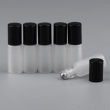 Maxbell Maxbell 6Pcs Empty Perfume Essential Oil Roll on Bottles 5ml Mat Glass Roller Bottle Black