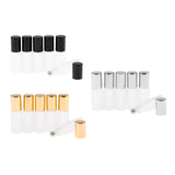 Maxbell Maxbell 6Pcs Empty Perfume Essential Oil Roll on Bottles 5ml Mat Glass Roller Bottle Black