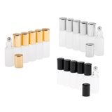 Maxbell Maxbell 6Pcs Empty Perfume Essential Oil Roll on Bottles 5ml Mat Glass Roller Bottle Black