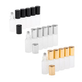 Maxbell Maxbell 6Pcs Empty Perfume Essential Oil Roll on Bottles 5ml Mat Glass Roller Bottle Black