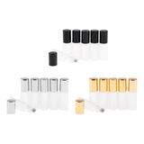 Maxbell Maxbell 6Pcs Empty Perfume Essential Oil Roll on Bottles 5ml Mat Glass Roller Bottle Black
