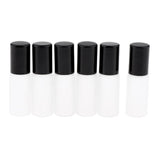 Maxbell Maxbell 6Pcs Empty Perfume Essential Oil Roll on Bottles 5ml Mat Glass Roller Bottle Black
