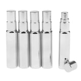 Maxbell Maxbell 5x 10ml Empty Perfume Atomizer Bottle Pump Fine Mist Sprayer Shiny Sliver