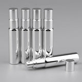Maxbell Maxbell 5x 10ml Empty Perfume Atomizer Bottle Pump Fine Mist Sprayer Shiny Sliver