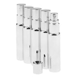 Maxbell Maxbell 5x 10ml Empty Perfume Atomizer Bottle Pump Fine Mist Sprayer Shiny Sliver