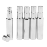 Maxbell Maxbell 5x 10ml Empty Perfume Atomizer Bottle Pump Fine Mist Sprayer Shiny Sliver