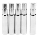 Maxbell Maxbell 5x 10ml Empty Perfume Atomizer Bottle Pump Fine Mist Sprayer Shiny Sliver