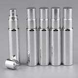 Maxbell Maxbell 5x 10ml Empty Perfume Atomizer Bottle Pump Fine Mist Sprayer Shiny Sliver