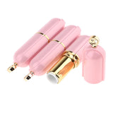 Maxbell 3pcs Empty Makeup Cosmetic Tubes Lipstick Lip Balm Container DIY Tools Pink