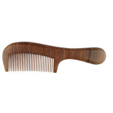 Maxbell Maxbell Women Antistatic Natural Green Sandalwood Long Handle Hair Comb Fine Tooth