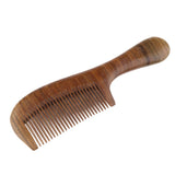 Maxbell Maxbell Women Antistatic Natural Green Sandalwood Long Handle Hair Comb Fine Tooth