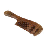 Maxbell Maxbell Women Antistatic Natural Green Sandalwood Long Handle Hair Comb Fine Tooth