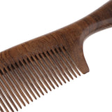 Maxbell Maxbell Handcrafted Natural Wooden Fine-toothed Anti-static Massage Comb with Handle