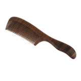 Maxbell Maxbell Handcrafted Natural Wooden Fine-toothed Anti-static Massage Comb with Handle
