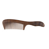 Maxbell Maxbell Handcrafted Natural Wooden Fine-toothed Anti-static Massage Comb with Handle