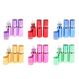 Maxbell Maxbell 3Pcs Empty Roll on Bottles 5ml Glass Roller Bottle for Perfume Essential Oil Blue
