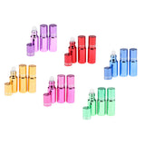 Maxbell Maxbell 3Pcs Empty Roll on Bottles 5ml Glass Roller Bottle for Perfume Essential Oil Blue