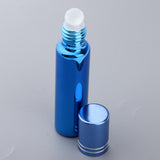 Maxbell Maxbell 3x Empty Refillable Container Essential Oil Roller Bottles Vials 10ml Blue