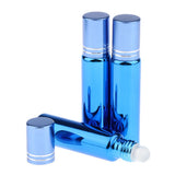 Maxbell Maxbell 3x Empty Refillable Container Essential Oil Roller Bottles Vials 10ml Blue