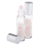 Maxbell Maxbell 10ml Crystal Glass Roll-onBottle Natural Crystal Stone Rose Quartz