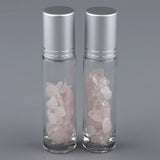 Maxbell Maxbell 10ml Crystal Glass Roll-onBottle Natural Crystal Stone Rose Quartz