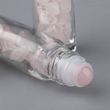 Maxbell Maxbell 10ml Crystal Glass Roll-onBottle Natural Crystal Stone Rose Quartz