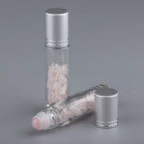 Maxbell Maxbell 10ml Crystal Glass Roll-onBottle Natural Crystal Stone Rose Quartz