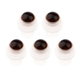 Maxbell Maxbell 5Pcs Replacement Ball Roller Tops for Essential Oils Bottles  Brown