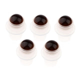 Maxbell Maxbell 5Pcs Replacement Ball Roller Tops for Essential Oils Bottles  Brown