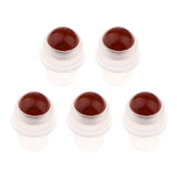 Maxbell Maxbell 5Pcs Replacement Ball Roller Tops for Essential Oils Bottles  Wine Red