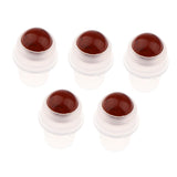 Maxbell Maxbell 5Pcs Replacement Ball Roller Tops for Essential Oils Bottles  Wine Red