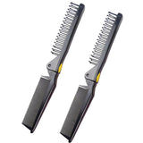 Maxbell Maxbell 2PC Foldable Travel Pocket Hair Comb/Brush, Double Headed & Portable Black