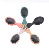 Maxbell Maxbell Mini Anti-static Scalp Massage Paddle Hairbrush Cushion Detangling Comb Black