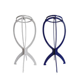 Maxbell Maxbell 2pcs Wig Drying Stand Holder Plastic Folding Wig Dryer Hat Display Rack Blue