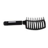 Maxbell Maxbell Large Plastic Vented Hair Brush Hairdressing Big Bend Massage Comb Black