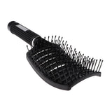 Maxbell Maxbell Large Plastic Vented Hair Brush Hairdressing Big Bend Massage Comb Black