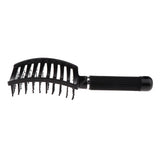 Maxbell Maxbell Large Plastic Vented Hair Brush Hairdressing Big Bend Massage Comb Black