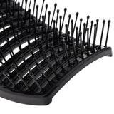 Maxbell Maxbell Large Plastic Vented Hair Brush Hairdressing Big Bend Massage Comb Black