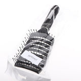Maxbell Maxbell Large Plastic Vented Hair Brush Hairdressing Big Bend Massage Comb Black