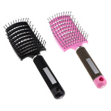 Maxbell Maxbell Large Plastic Vented Hair Brush Hairdressing Big Bend Massage Comb Black