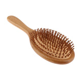 Maxbell Maxbell Natural Bamboo Paddle Hairbrush Massage No Static Cushion Brush Comb Round