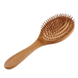 Maxbell Maxbell Natural Bamboo Paddle Hairbrush Massage No Static Cushion Brush Comb Round