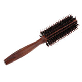 Maxbell Maxbell Bristles Wood Round Styling Hairbrush Roll Comb for Curling Straight Hair 01